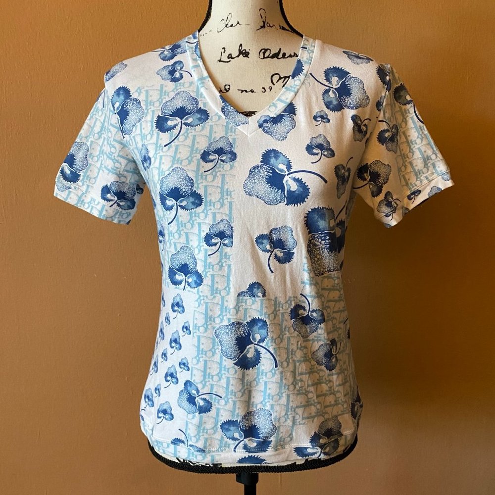 Christian Dior Boutique Paris Tee Shirt Logo Top